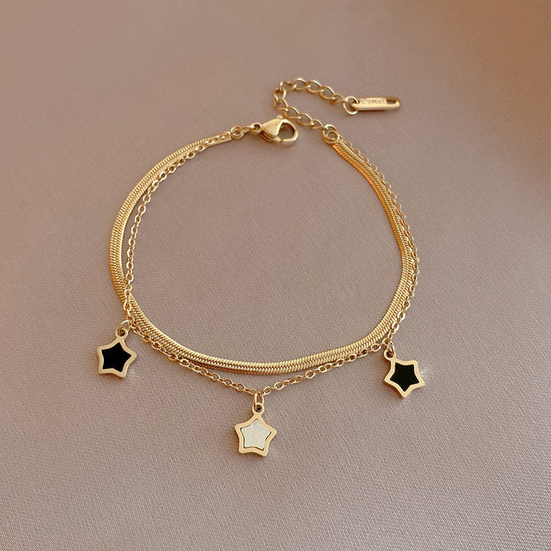 Fashion Star Titanium Steel Enamel Women's Bracelets