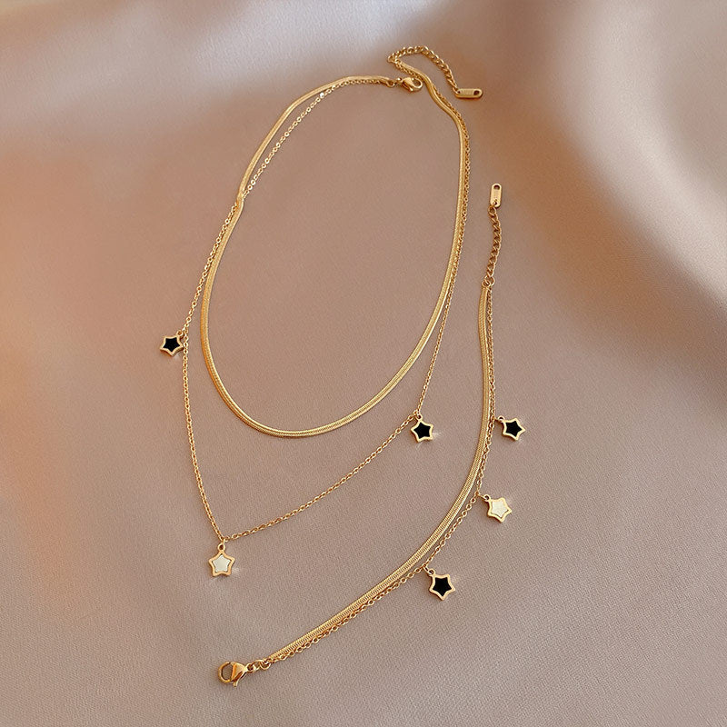 Fashion Star Titanium Steel Enamel Women's Necklace