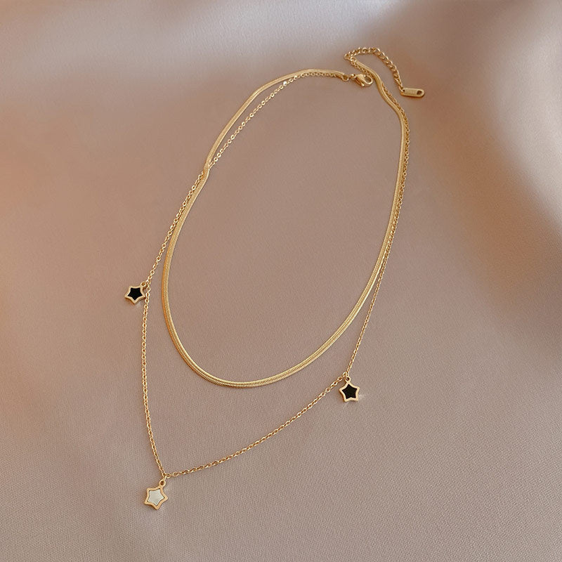 Fashion Star Titanium Steel Enamel Women's Necklace
