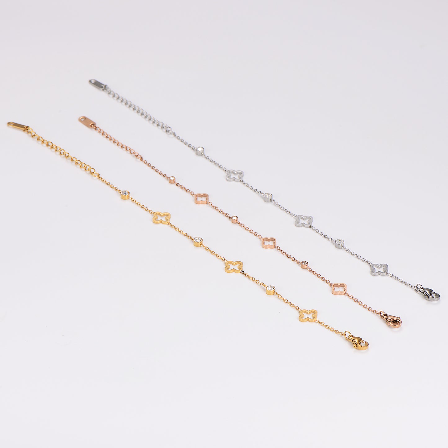 Commute Flower 304 Stainless Steel Bracelets