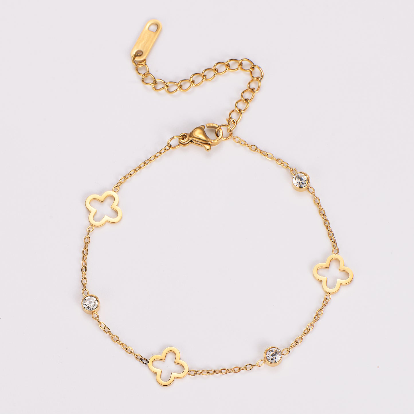 Commute Flower 304 Stainless Steel Bracelets
